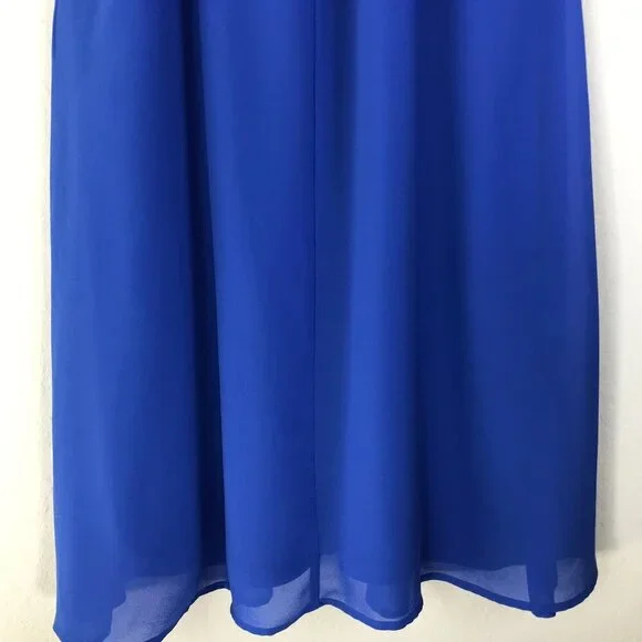 Lulus Royal Blue Halter Swing Dress Size Small - Picture 8 of 10